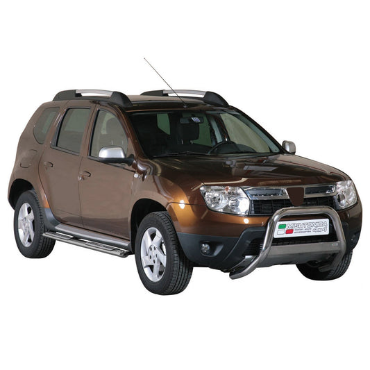 Praguri/praguri laterale din oțel inoxidabil pentru Dacia Duster 2010-2017, argintii