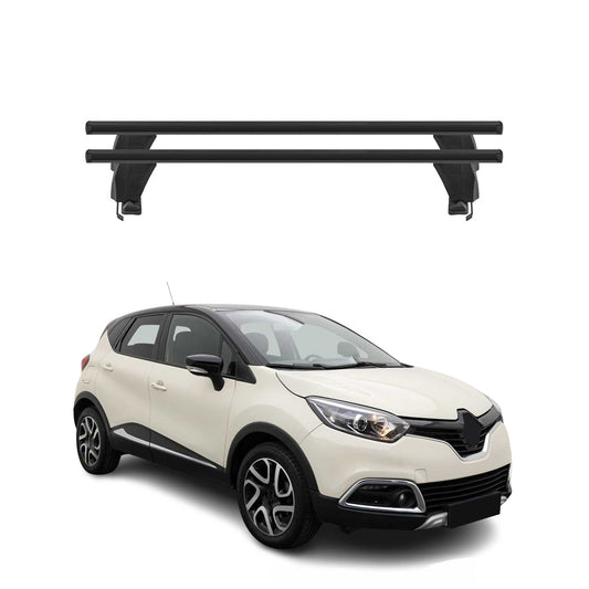Menabo Dachträger für Renault Captur mk1 2013-2017 Pre-FL 50kg Alu Schwarz 2x