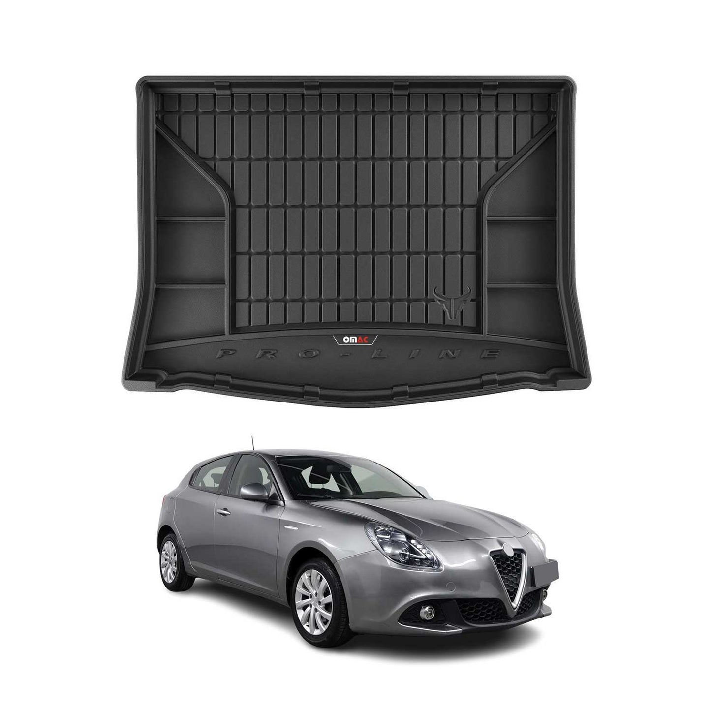 OMAC Gummi Kofferraumwanne für Alfa Romeo Giulietta 2010-2020 TPE Laderaumwanne