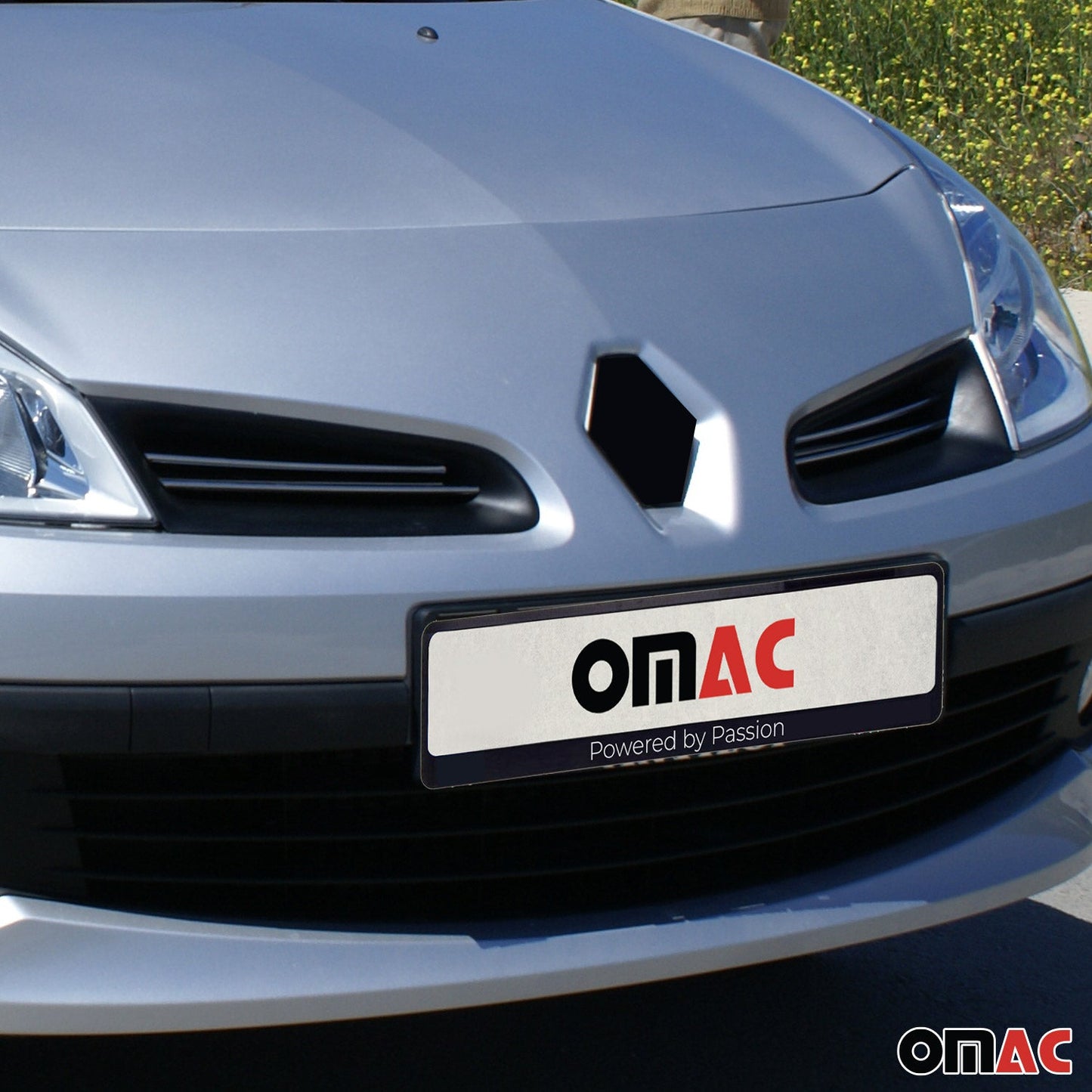 Benzi decorative grilă pentru Renault Clio 2005-2013, oțel inoxidabil, argintiu, 4x