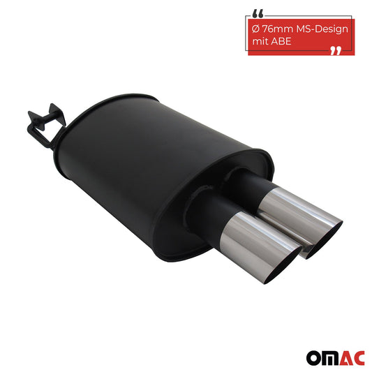 Novus Sportauspuff für BMW E39 2x76mm MS-Design Endschalldämpfer mit ABE