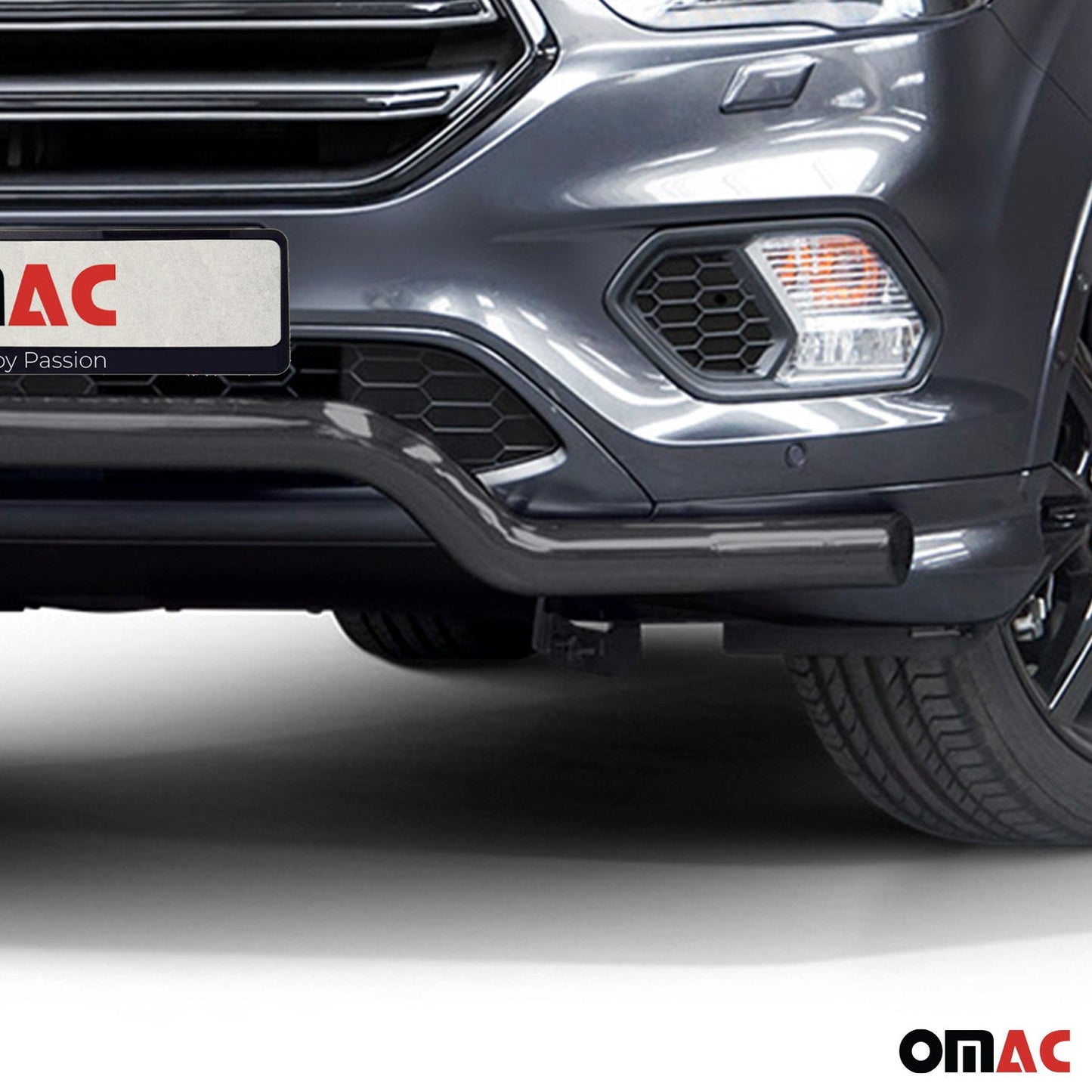 Bară de protecție față, bară de protecție față pentru Ford Kuga 2017-2025 cu ABE (omologare de tip germană), oțel, negru