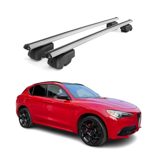 Dachträger Grundtäger für Alfa Romeo Stelvio 2016-2025 75kg Alu Silber 2 tlg