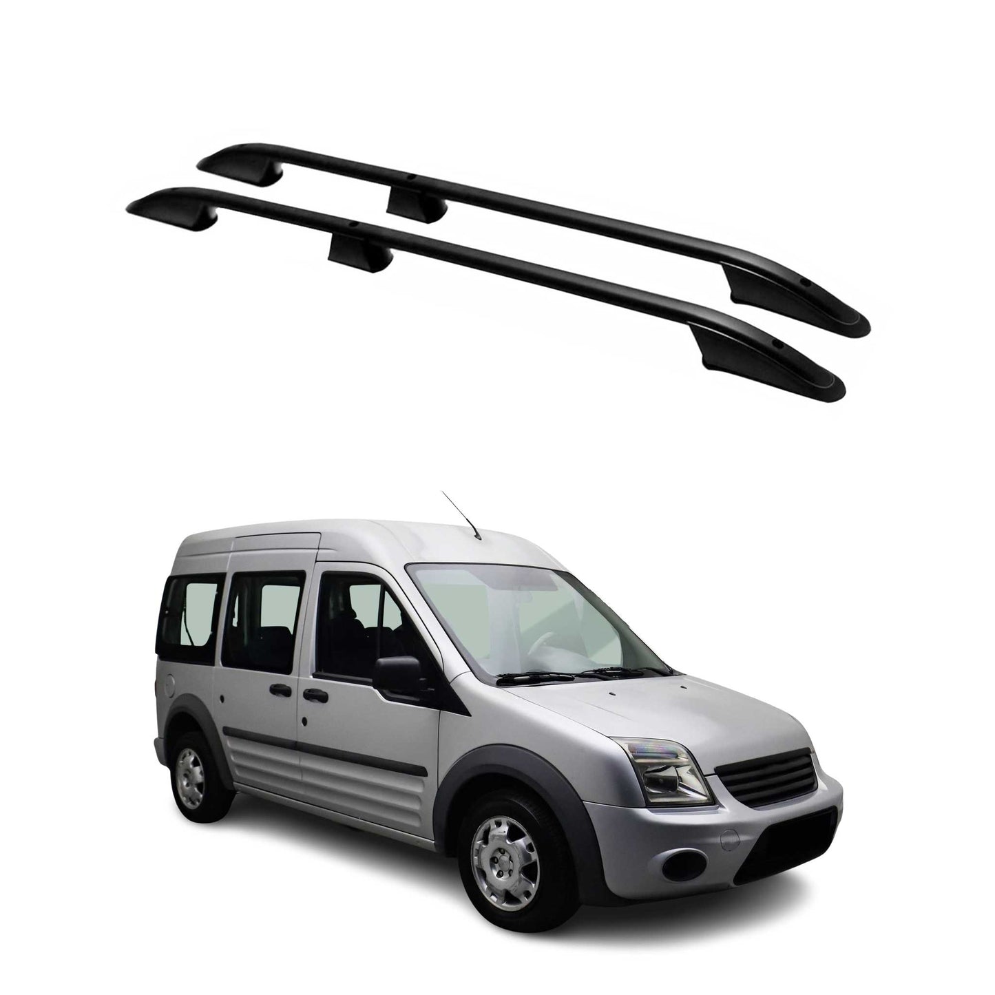 Bare/portbagaj plafon pentru Ford Transit Connect 2003–2013, negre, L2 lungi