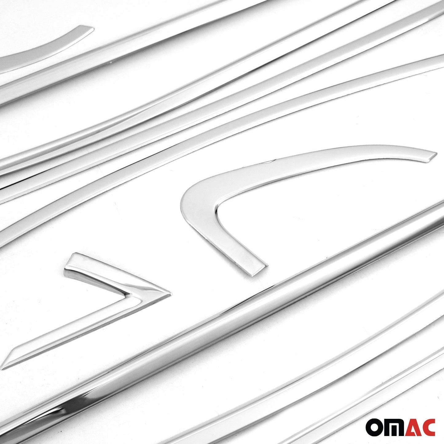 Benzi decorative pentru geamuri Renault Clio 2019-2020, oțel inoxidabil cromat, 12 bucăți