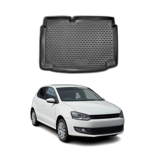 Kofferraummatte Kofferraumwanne für VW Polo 2009-2017 Gummi TPE Schwarz
