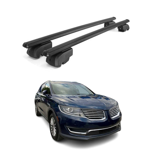 Dachträger Gepäckträger für Lincoln MKX 2016-2018 Querträger ABE Alu Schwarz