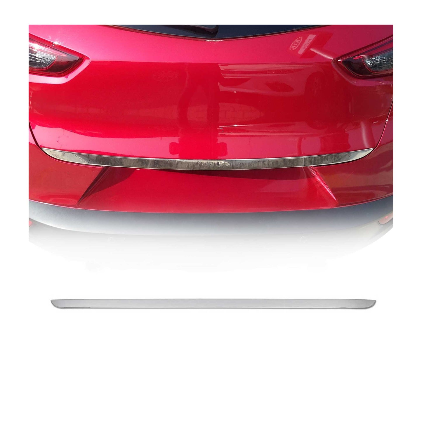 Bandă decorativă portbagaj, bandă decorativă spate pentru Mazda CX-3 2015-2019, partea inferioară din oțel inoxidabil cromat