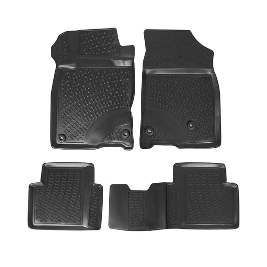 2015-2021 Honda Civic Fußmatten Zuschneidbar TPE Schwarz 4 tlg