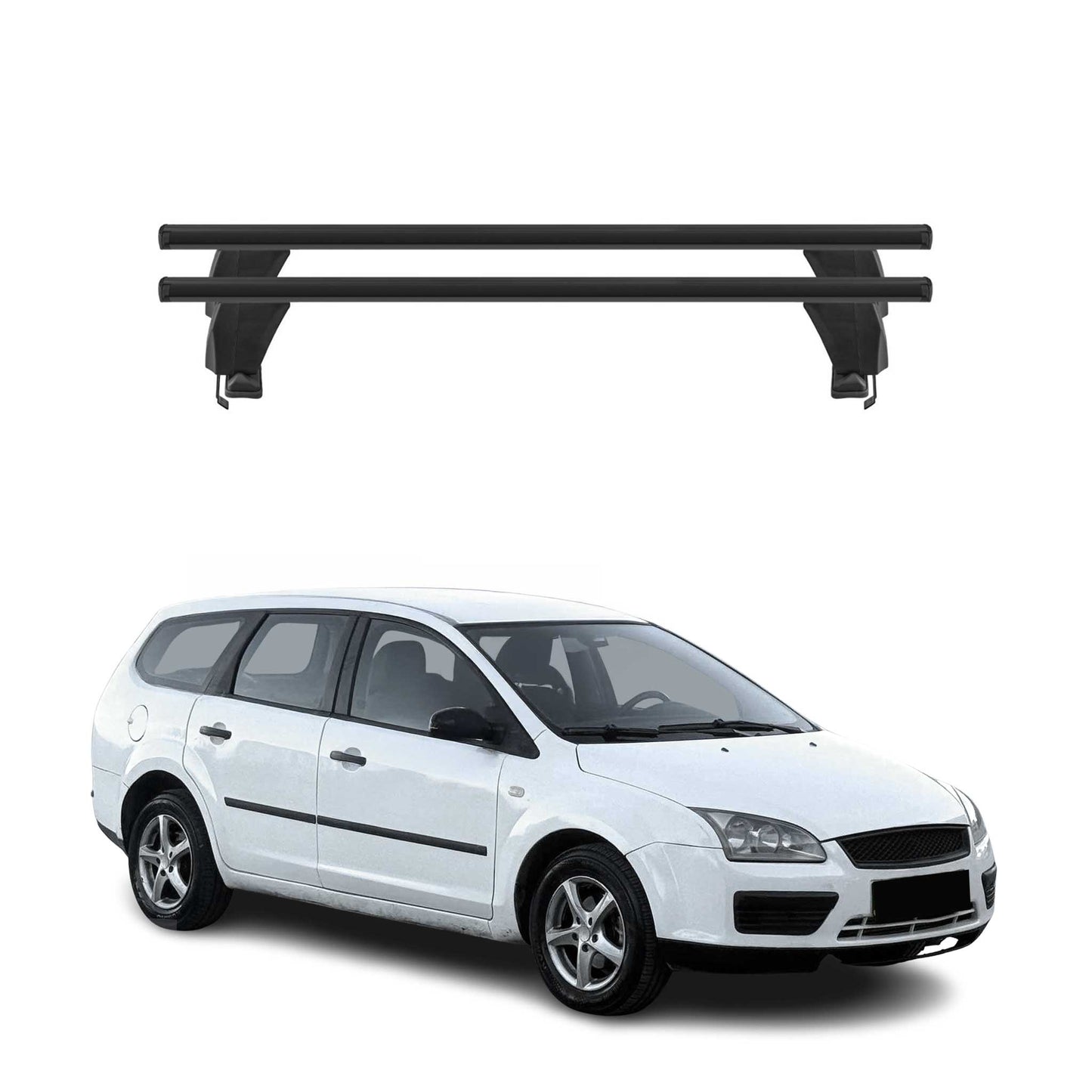 Bagażnik dachowy Menabo do Forda Focusa Turniera 2004-2011, 50 kg, aluminiowy, czarny