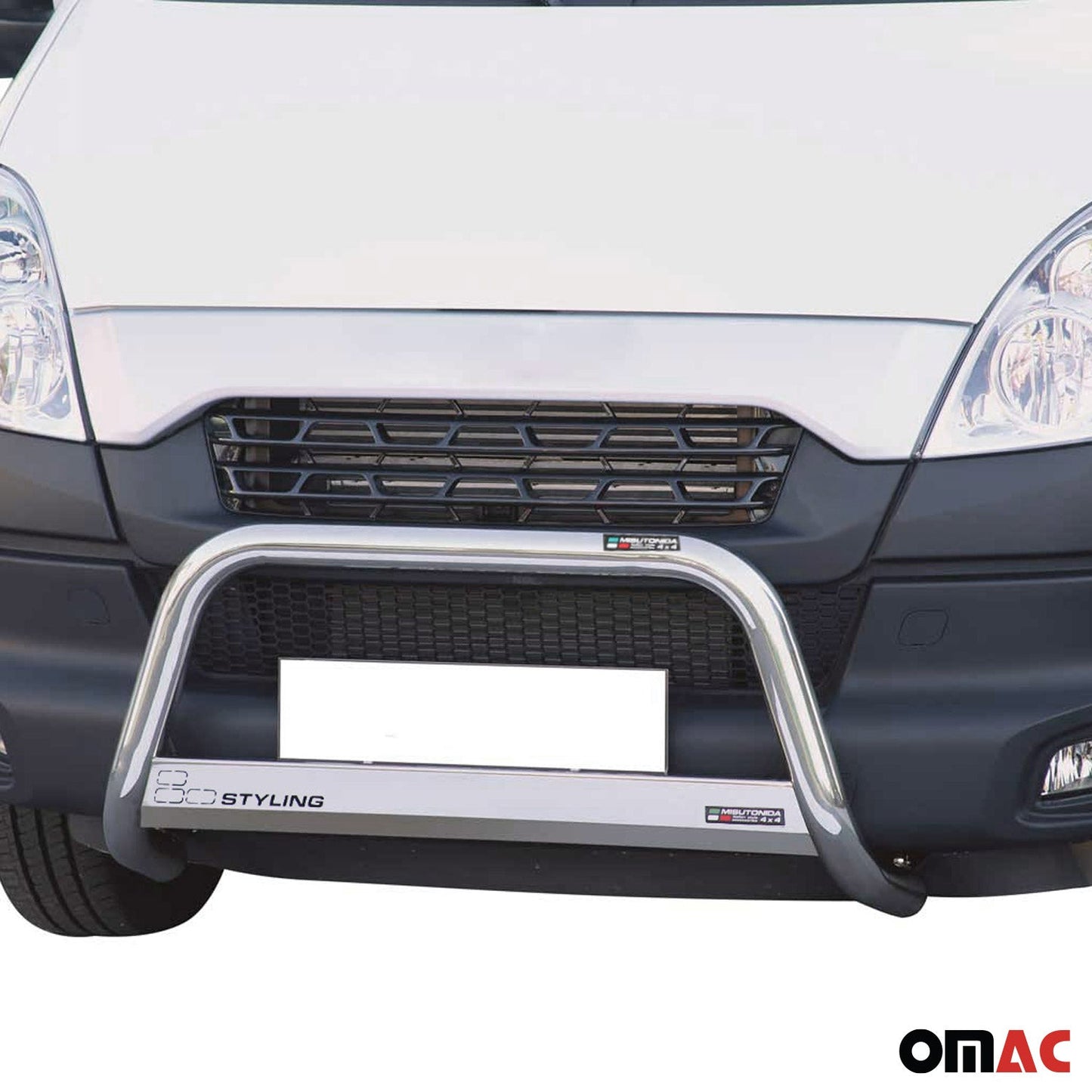 Edelstahl Frontbügel Frontschutzbügel für Iveco Daily 2013-2021 Grau Ø 63 mm