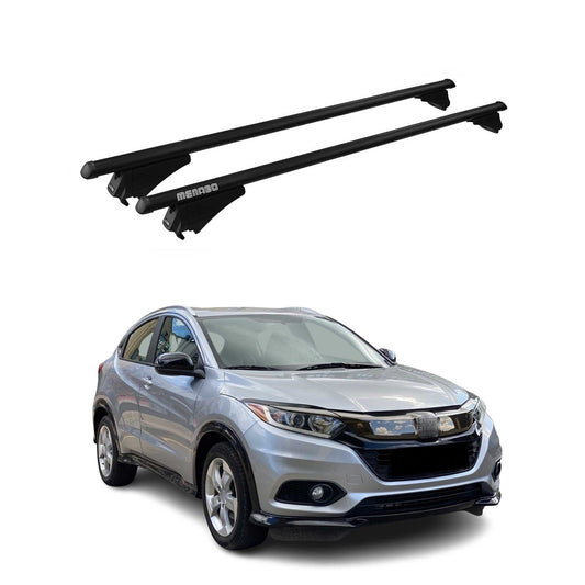 Menabo Portbagaj de plafon pentru Honda HR-V 2015-2021 75kg Aluminiu Negru 2 piese