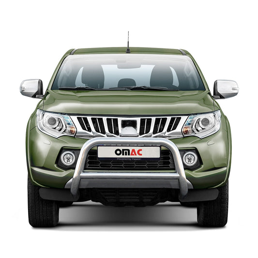 Bară de protecție față pentru Mitsubishi L200 2015-2022, omologată ABE, oțel, argintiu