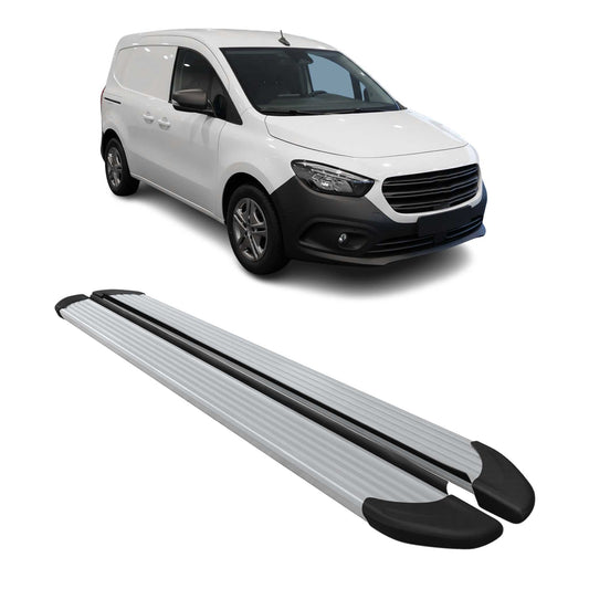 Trittbretter Seitenschweller für Mercedes Citan W42 L1 2021-2025 Alu Silber