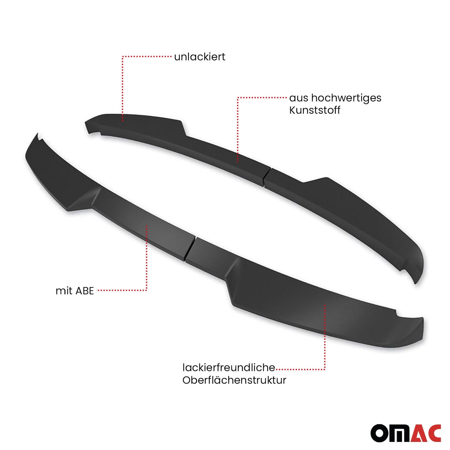 RDX Dachspoiler Spoiler für VW Caddy V Box MPV 2020-2023 mit 2 Hecktüren