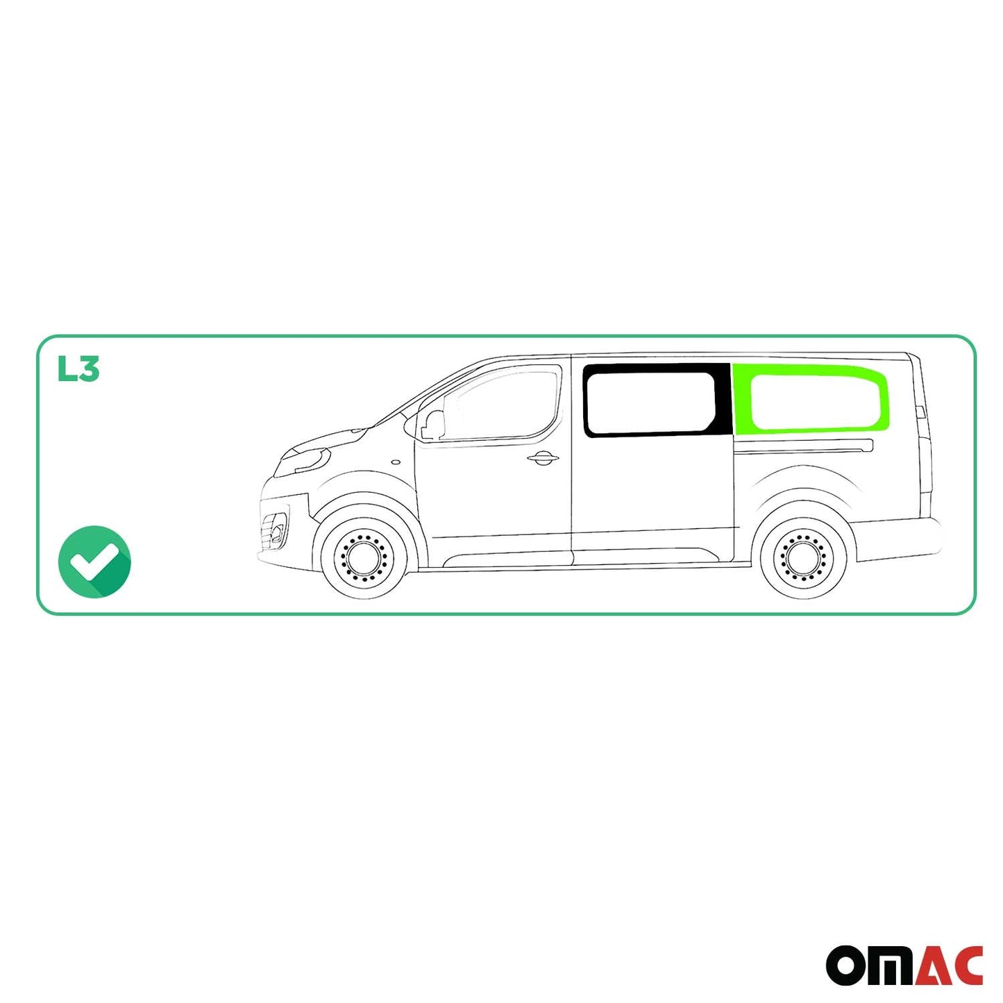 Seitenfenster Seitenscheibe für Opel Vivaro 2019-2024 Sicherheitsglas Links L3
