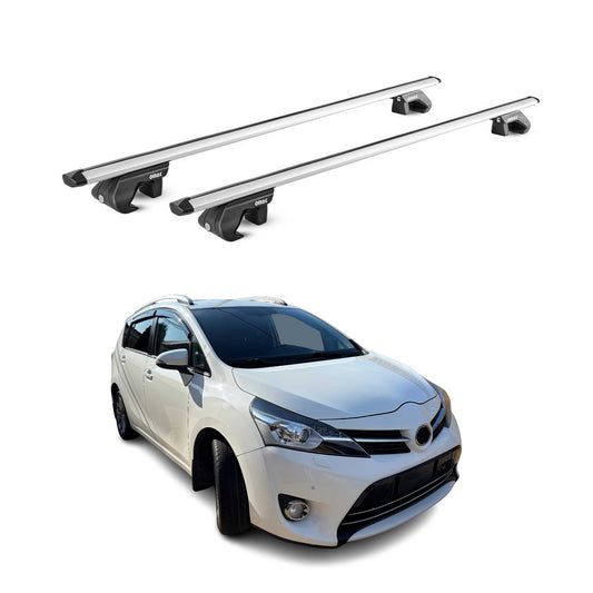 Dachträger Grundtäger für Toyota Verso 2009-2018 5 tür 90kg Alu Silber 2 tlg ABE
