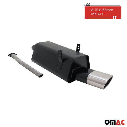 Novus Sportauspuff für BMW 3er E36 320 / 323 135x75mm Endschalldämpfer mit ABE
