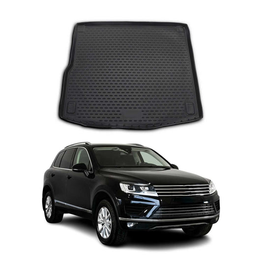 Kofferraummatte Kofferraumwanne für VW Touareg 2010-2014 Gummi TPE Schwarz