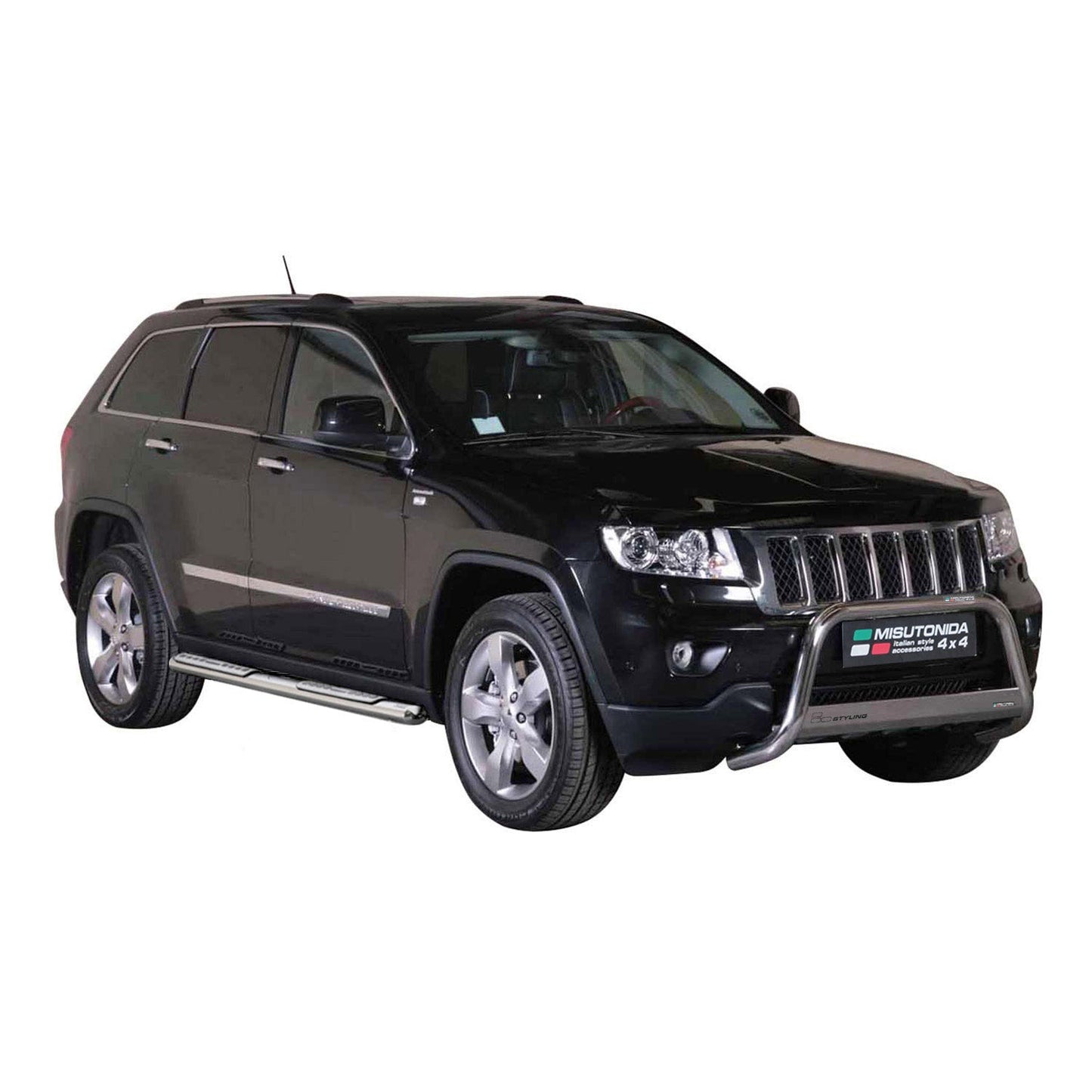 Edelstahl Seitenschweller Schwellerrohre für Jeep Grand Cherokee 2010-2013 Grau