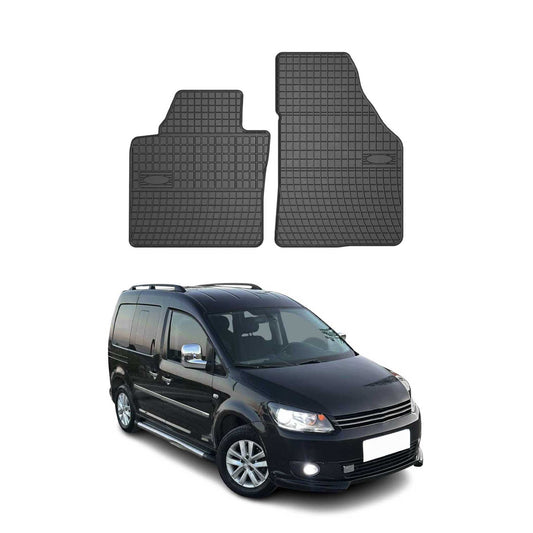 OMAC Gummi Fußmatten für VW Caddy Touran 2003-2020 Automatten Gummi Schwarz 2tlg