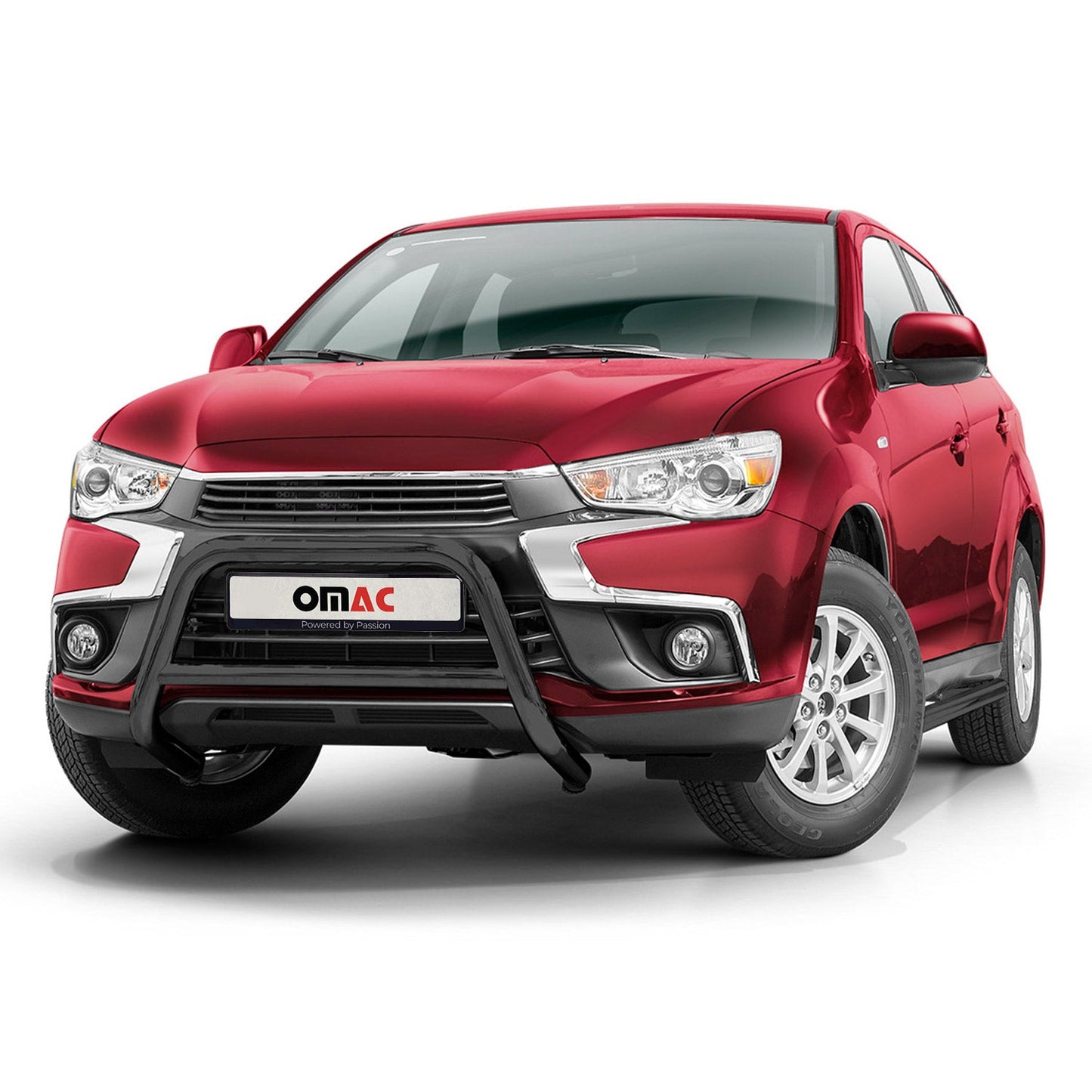Bară de protecție/buton față pentru Mitsubishi ASX 2017-2022, omologată ABE, oțel, neagră