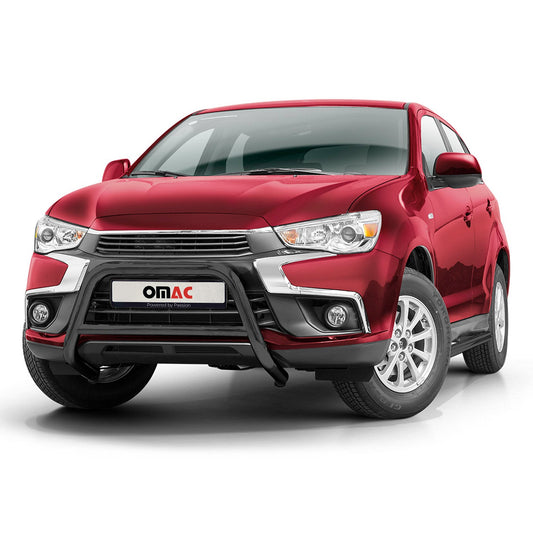 Bară de protecție/buton față pentru Mitsubishi ASX 2017-2022, omologată ABE, oțel, neagră
