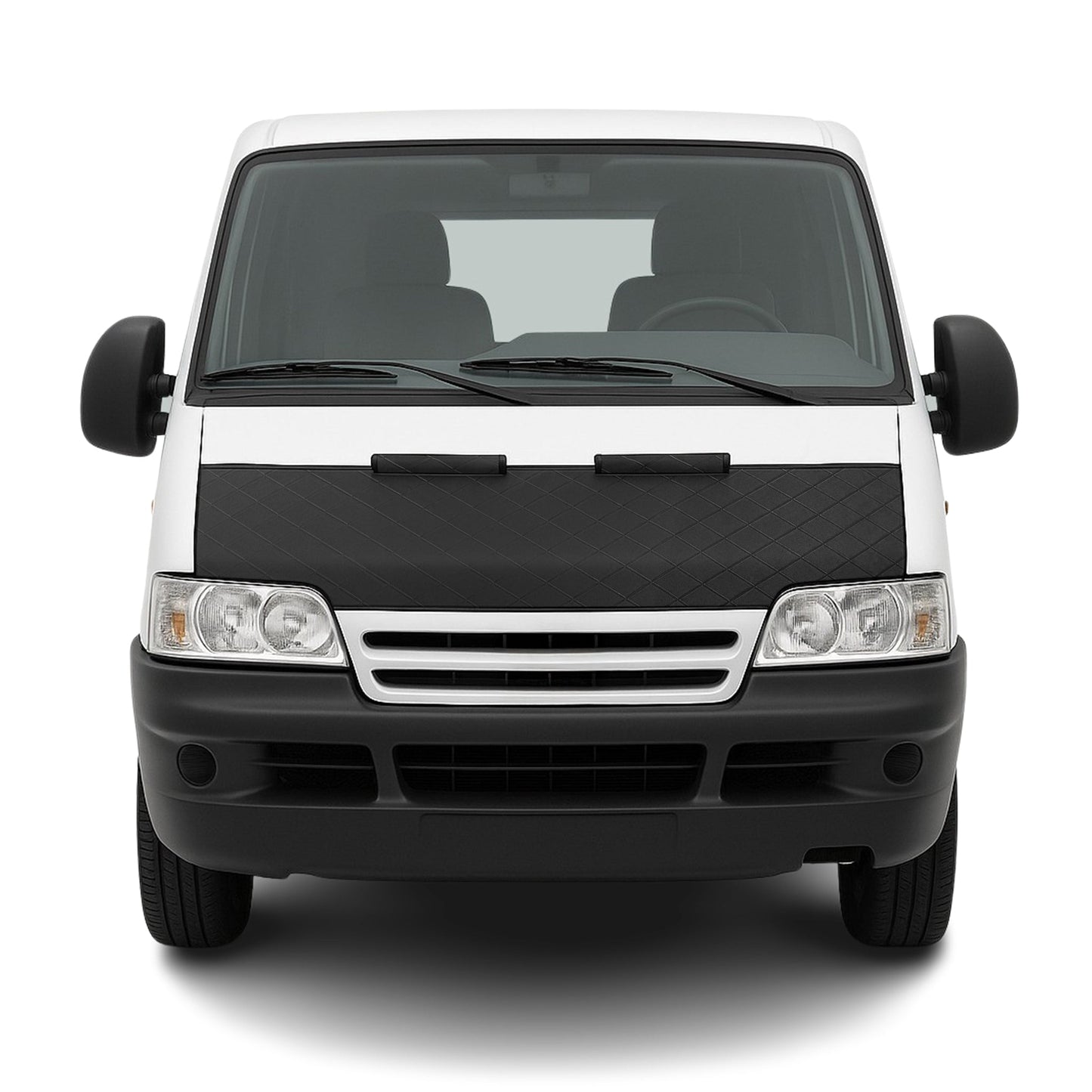 Haubenbra Steinschlagschutz für Fiat Ducato 2 Facelift 2002-2006 Schwarz Halb