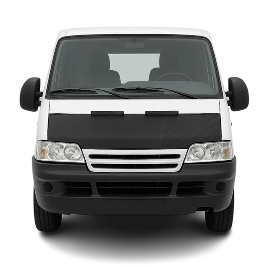 Haubenbra Steinschlagschutz für Fiat Ducato 2 Facelift 2002-2006 Schwarz Halb