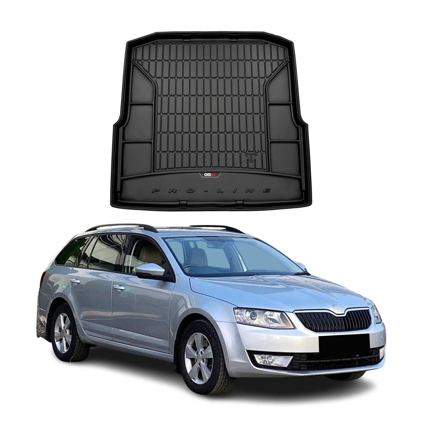 OMAC Gummi Kofferraumwanne für Skoda Octavia Kombi 2012-2019 TPE Laderaumwanne