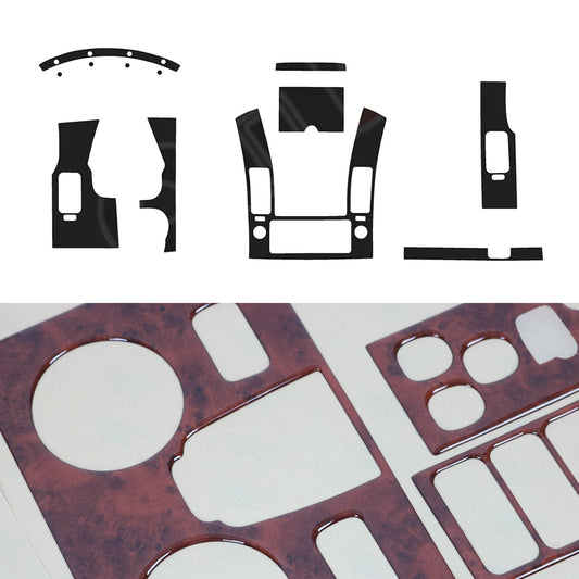 Innenraum Dekor Cockpit für Nissan Navara D40 2005-2015 Wurzelholz Optik 17tlg