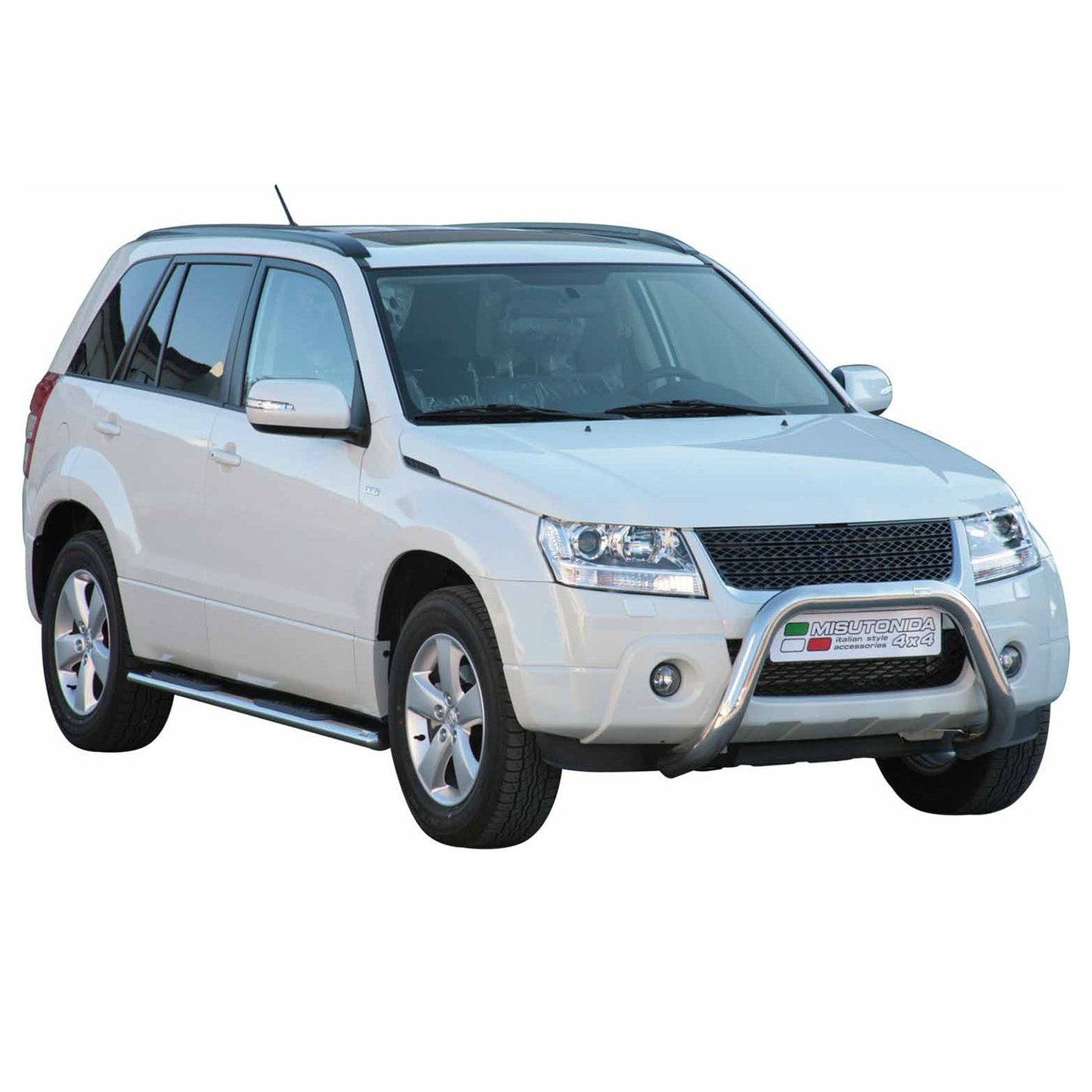 Bară de protecție/buton față pentru Suzuki Grand Vitara 2009-2011 ø76mm oțel argintiu
