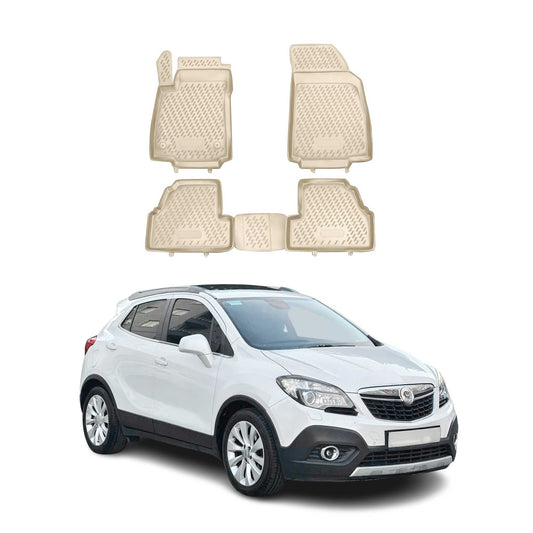 Covorașe auto Opel Mokka 2012-2019 TPE bej 4 buc