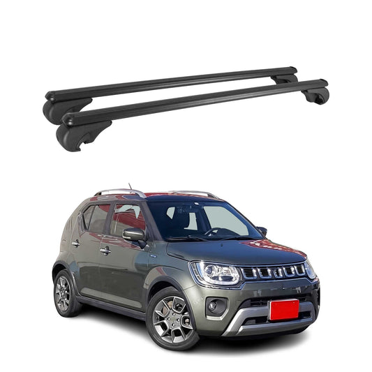 Portbagaj de plafon pentru Suzuki Ignis mk2 2016-2020 Pre-FL 75kg aluminiu negru 2x