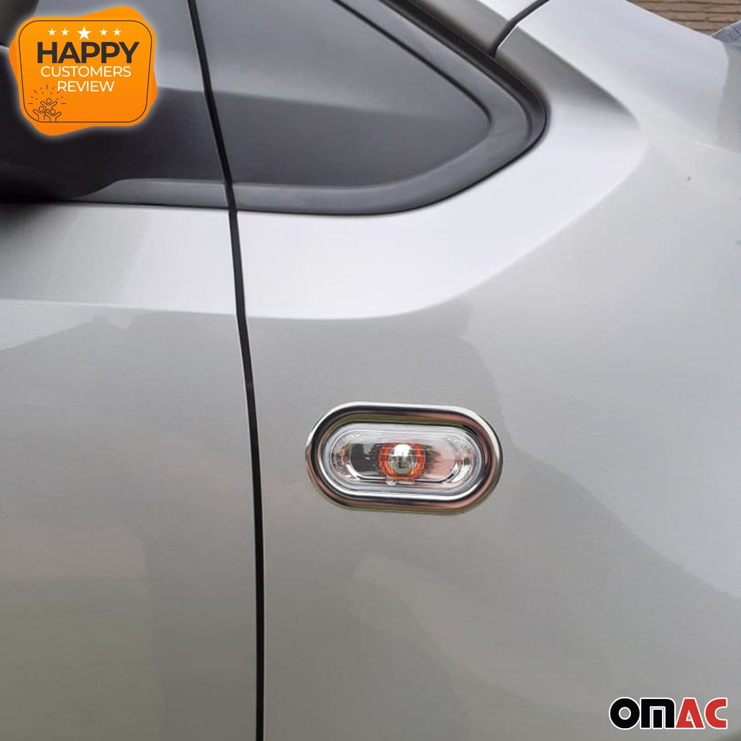 Blinkerrahmen Seitenblinker für Skoda Citigo 2011-2025 Edelstahl Silber 2x