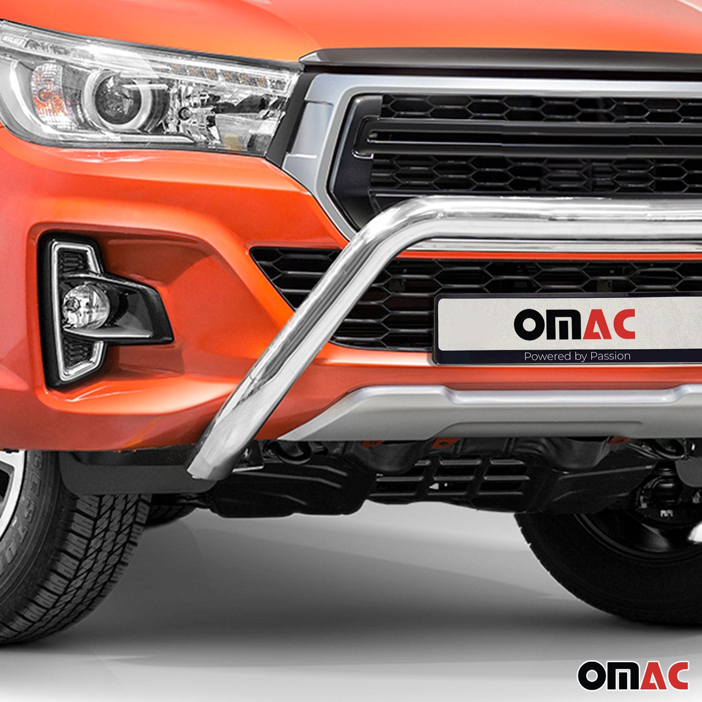 Bară de protecție/buton față pentru Toyota Hilux 2018-2022, omologată ABE, oțel inoxidabil, argintiu