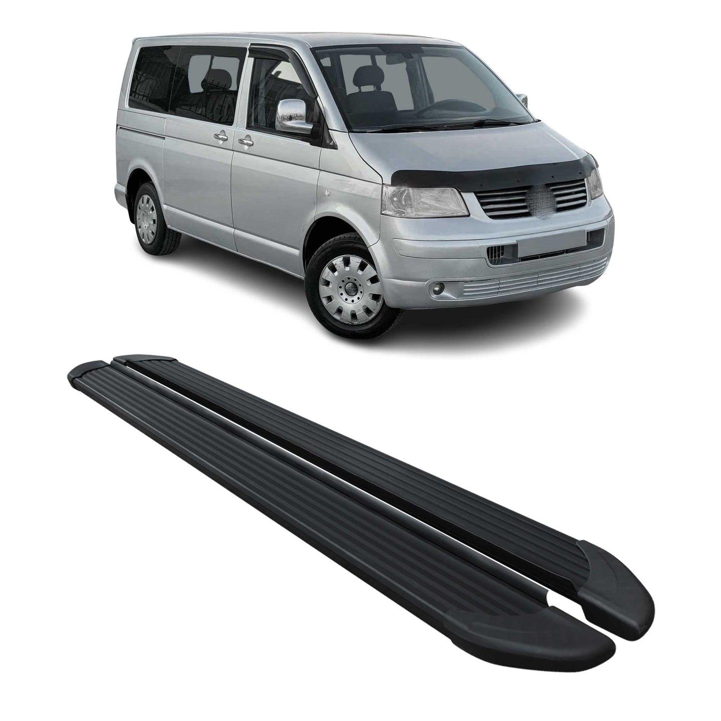 Trittbretter Seitenschweller für VW Transporter T5 2003-2015 L1 Kurzer Schwarz