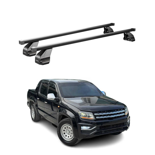 Menabo Dachträger Grundtäger für VW Amarok mk1 2010-2016 Pre-FL 75kg Schwarz 2x