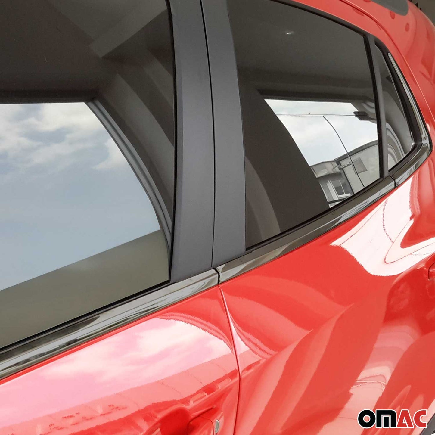 Fensterleisten Zierleisten für Opel Astra K Schrägheck Edelstahl Dunkel 8tlg