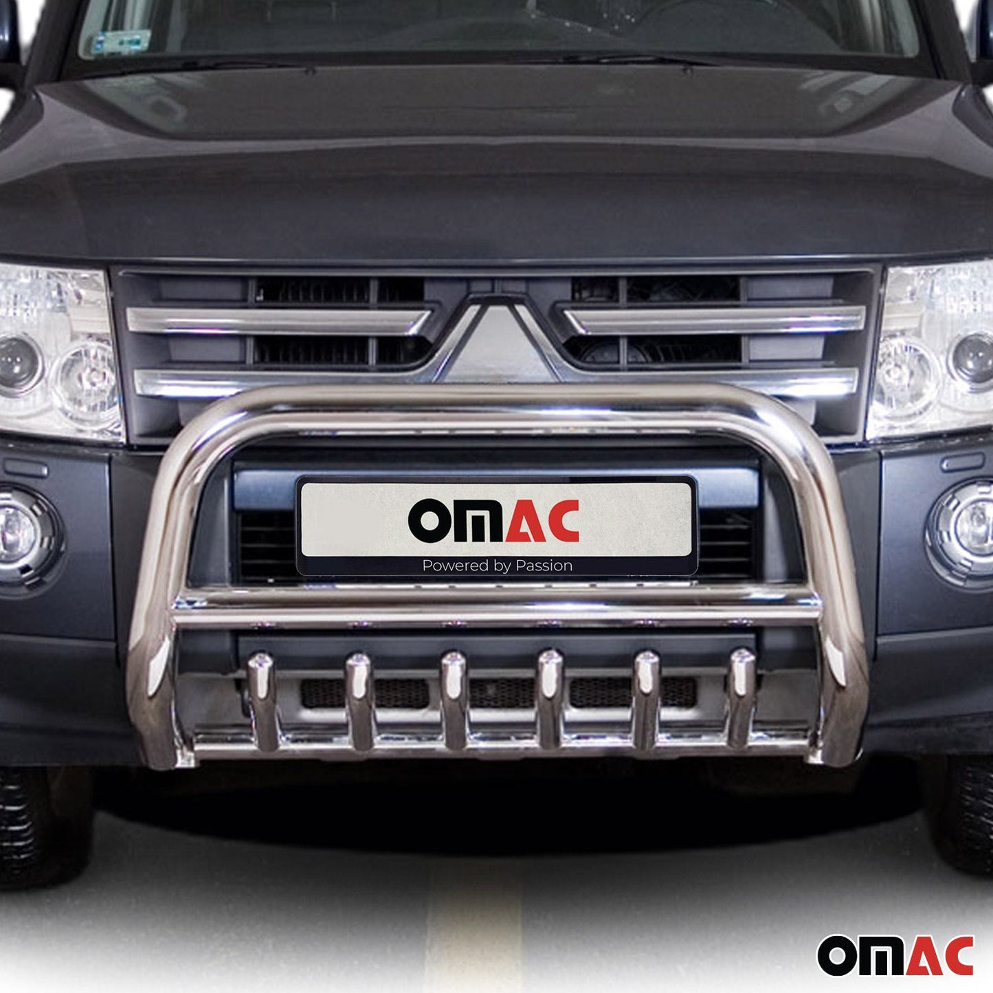 Frontbügel Frontschutzbügel für Mitsubishi Pajero 2007-2014 mit ABE Stahl Silber