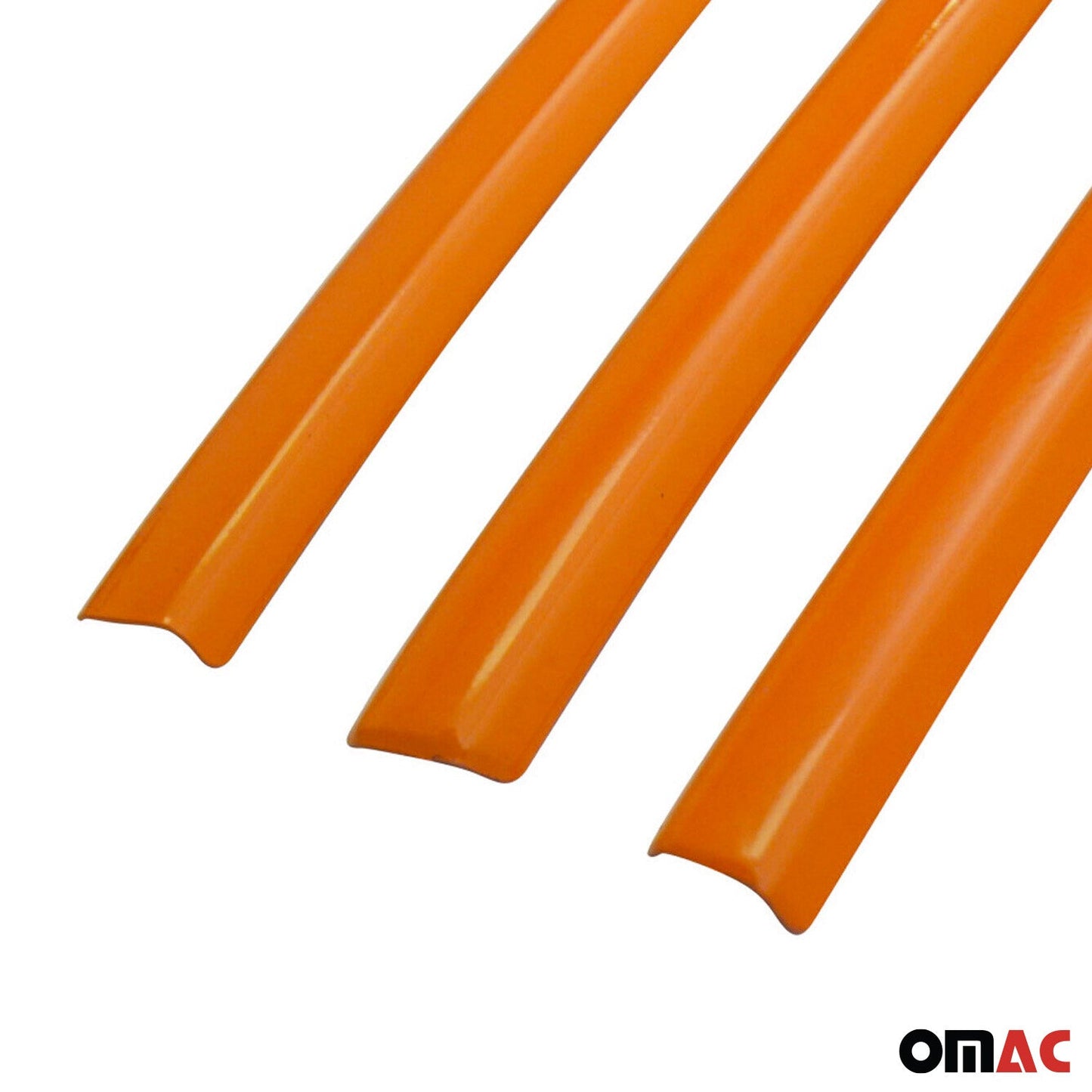 Benzi decorative grilă auto pentru VW T6 Transporter 2015-2019 Highline, oțel inoxidabil, portocaliu, 3x