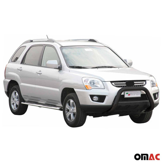 Bară de protecție/buton față pentru Kia Sportage 2008-2010, ø76mm, oțel, negru