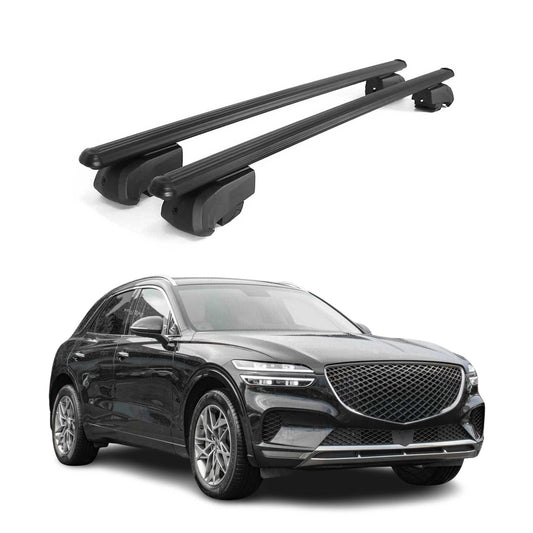 Dachträger Grundtäger für Genesis GV60 2022-2025 75kg Alu Schwarz 2 tlg