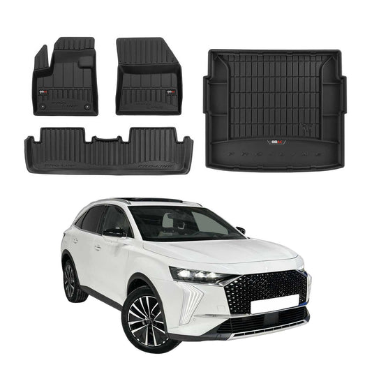 OMAC Fußmatten & Kofferraumwanne Set für DS7 Crossback / DS 7 2017-2025 TPE 5tlg