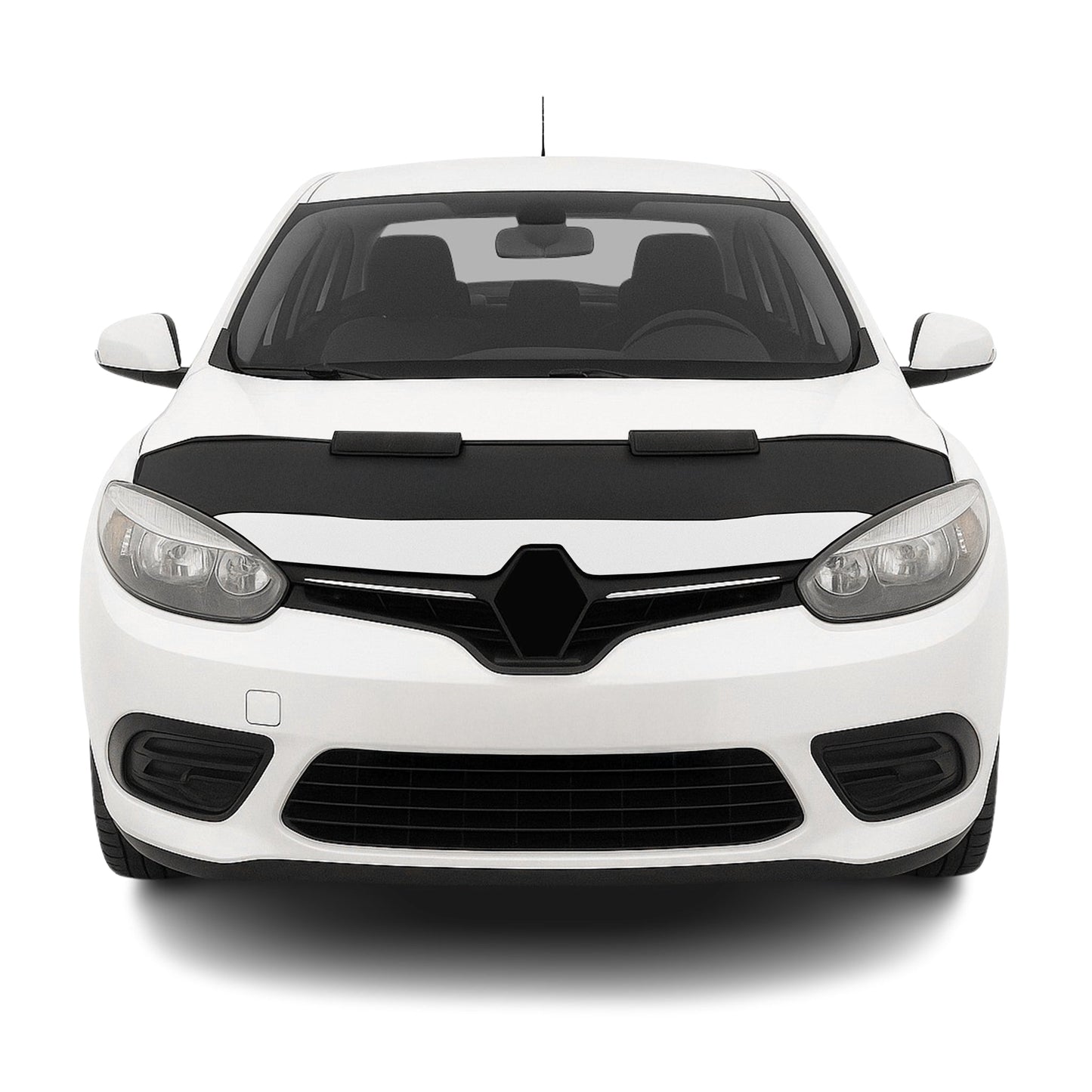 Haubenbra Steinschlagschutz für Renault Fluence 2010-2015 Schwarz Halb