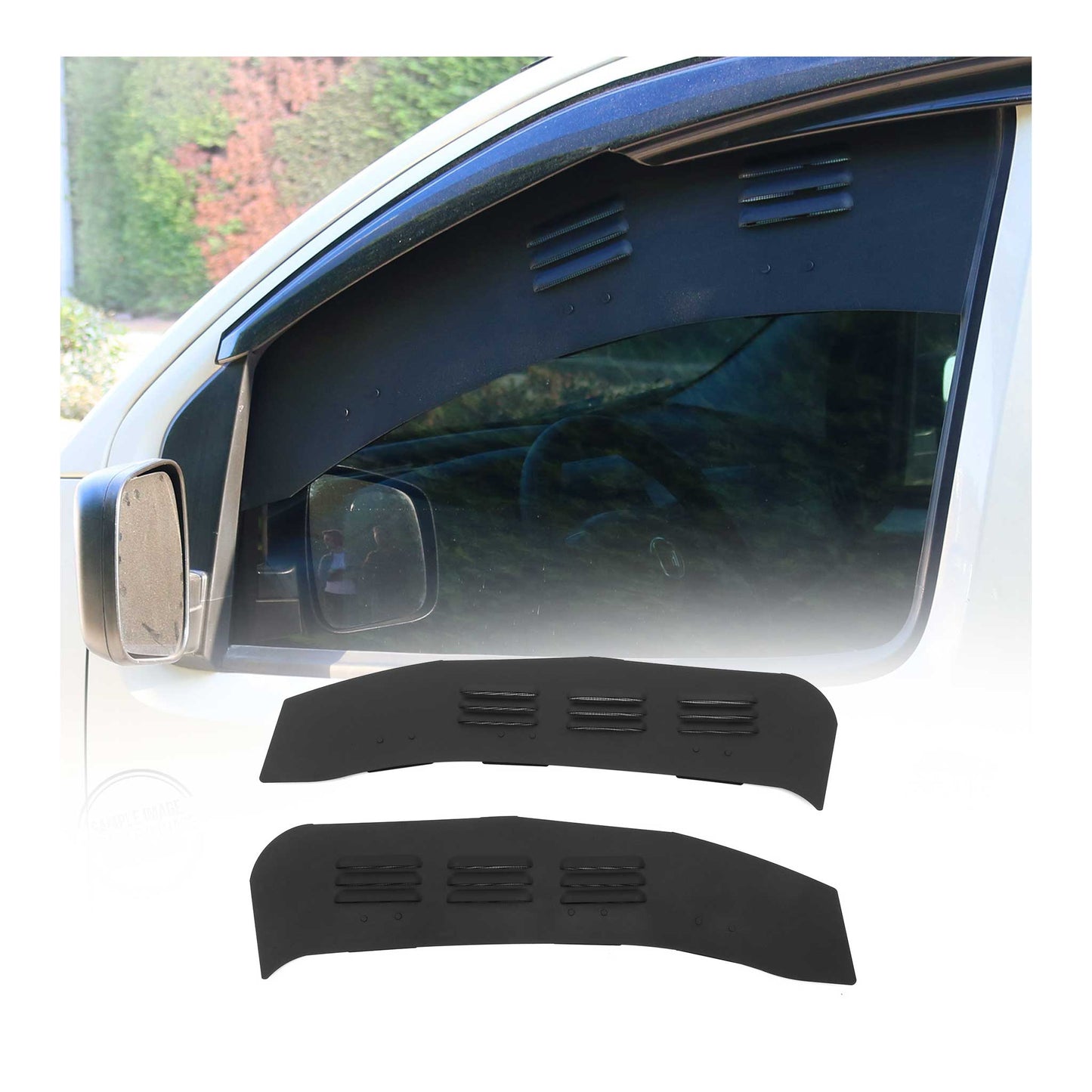 Lüftungsgitter Be & Entlüftung für Peugeot Partner 2019-2025 Alu Schwarz 2tlg