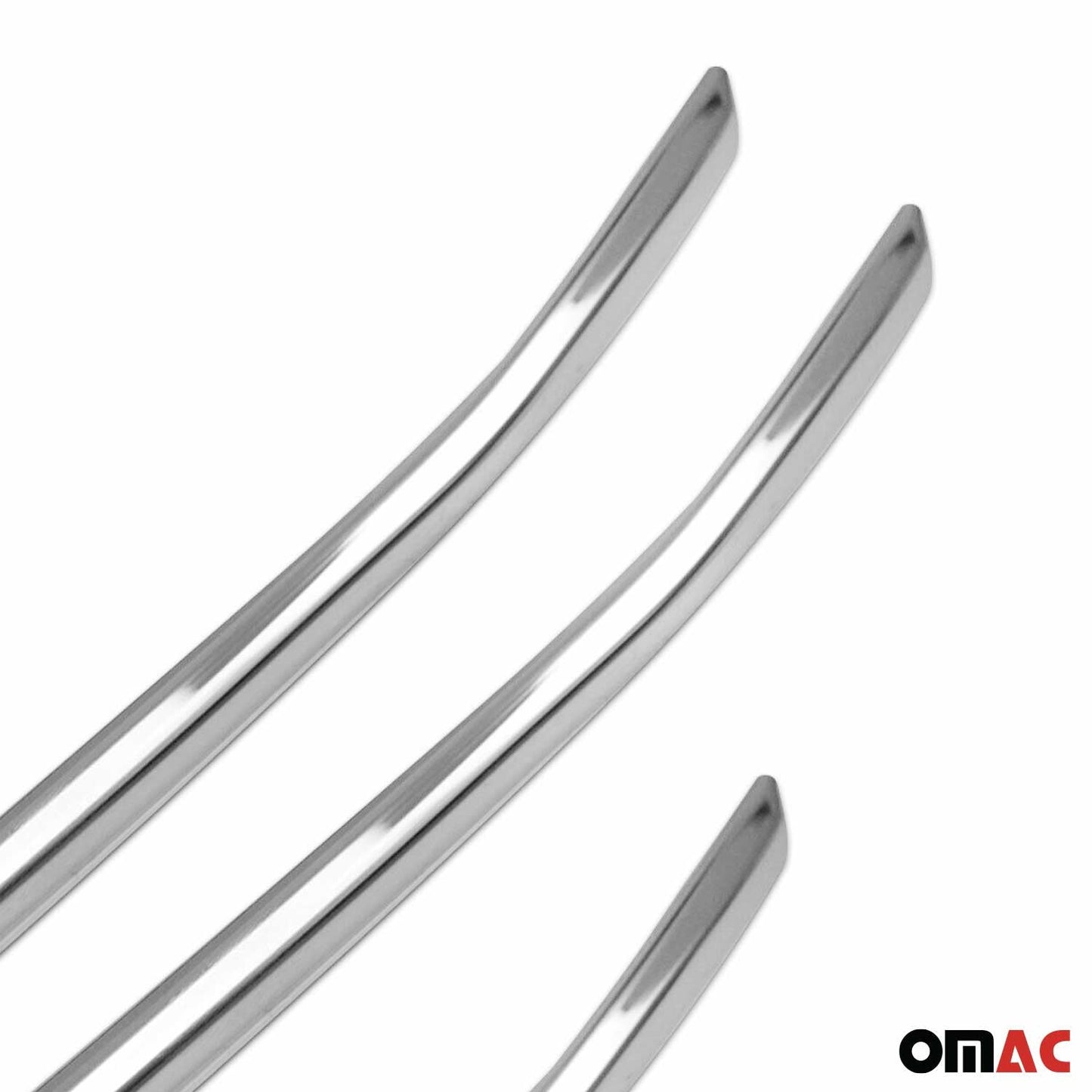 Kühlergrill Leisten Frontgrill für Ford Transit 2019-2025 Edelstahl Silber 4x