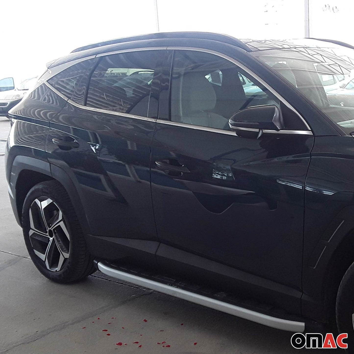 Benzi decorative pentru geamuri pentru Hyundai Tucson NX4 2022-2025, oțel inoxidabil cromat, 6 bucăți