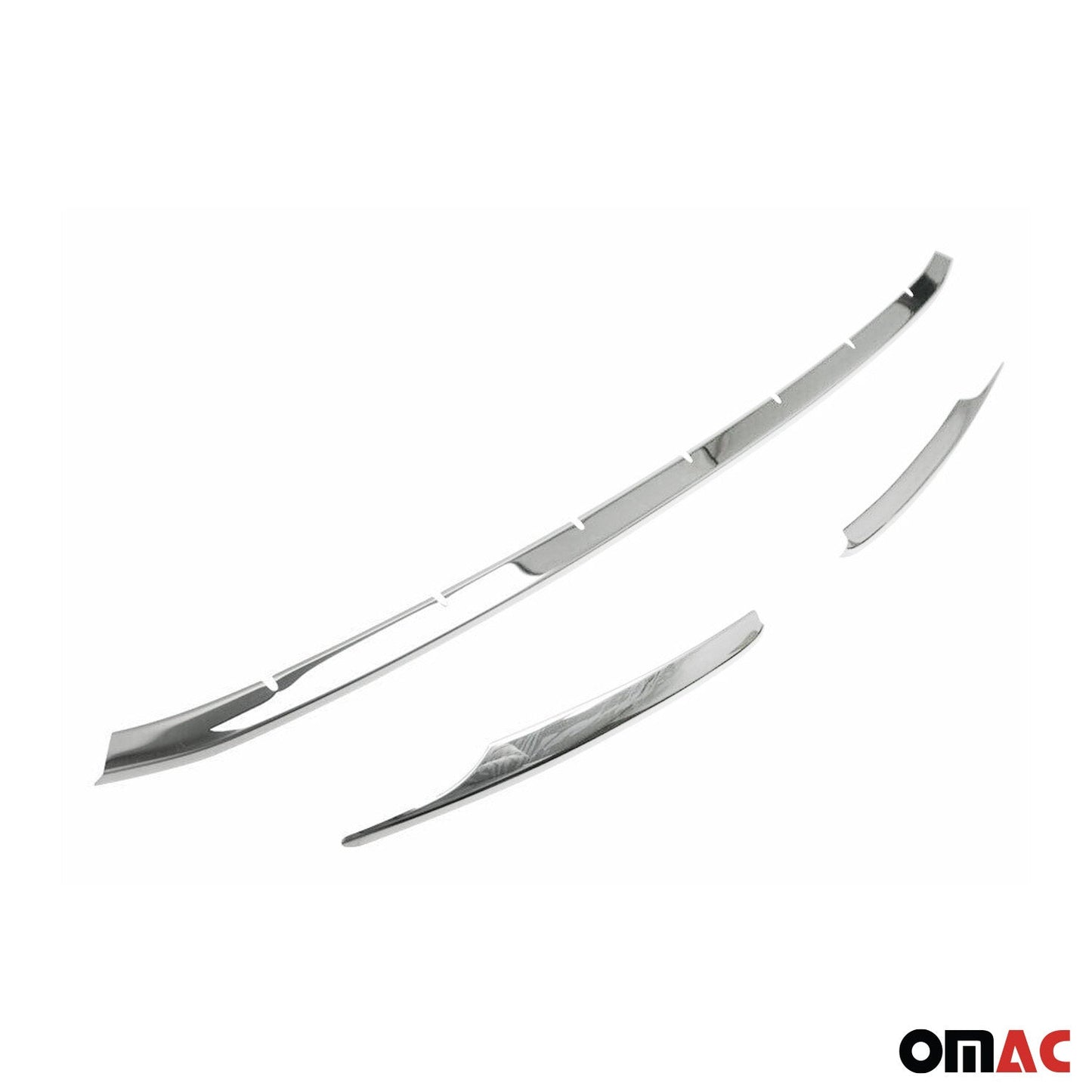 Benzi decorative grilă radiator pentru VW Caddy 2015-2020, oțel inoxidabil, argintiu, set 3 piese