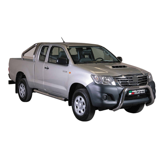 Bară de protecție/buton față pentru Toyota Hilux 2011-2015, ø76mm, oțel, argintiu, protecție